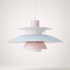 Layered Metal Pendant Light – Modern – Metal – 22 Colours – 30/50cm