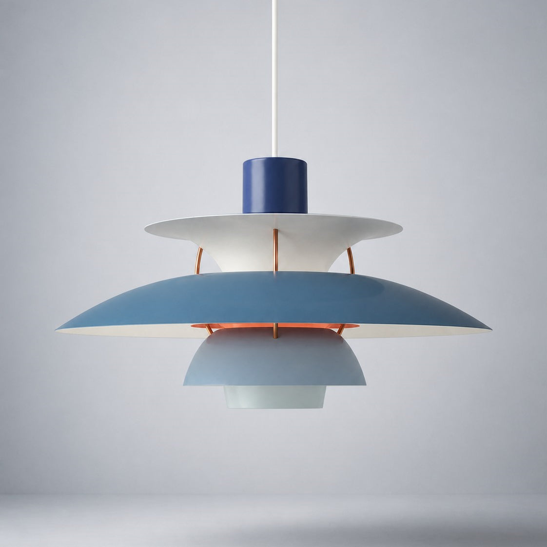 Layered Metal Pendant Light – Modern – Metal – 22 Colours – 30/50cm