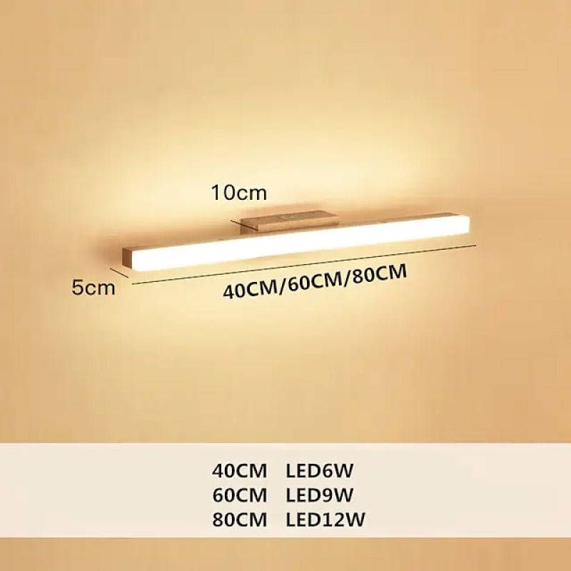 Linear Wooden LED Wall Light – Integrated LED – Minimalist – Wood