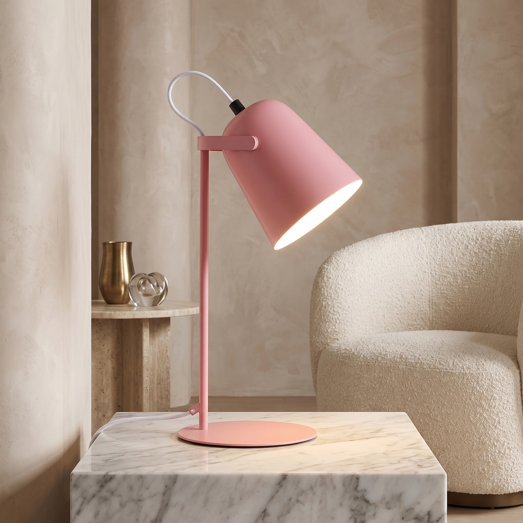 Metal Desk Lamp – LED Bulb Included – Scandinavian Minimalist – Metal