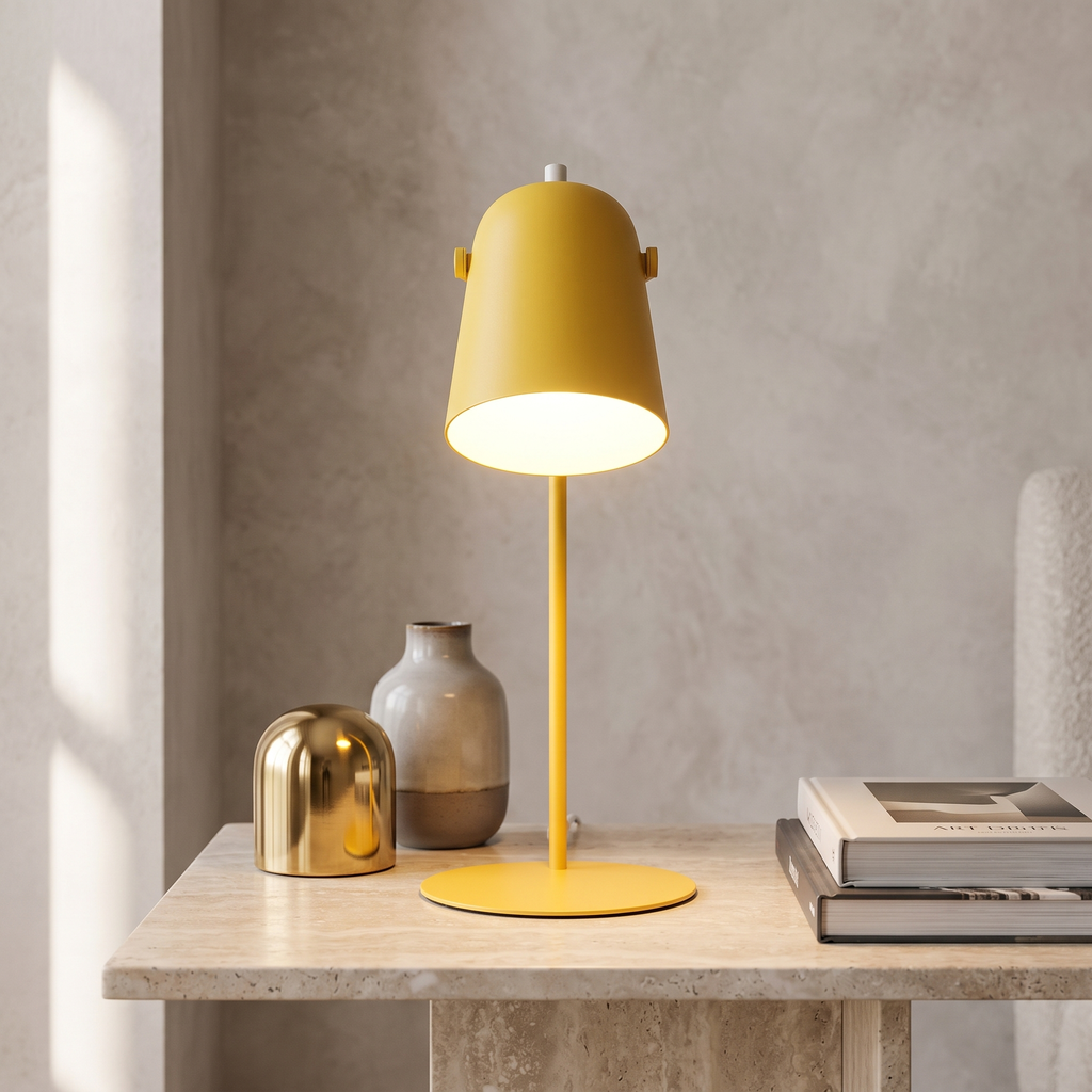 Metal Desk Lamp – LED Bulb Included – Scandinavian Minimalist – Metal