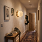 Mini Alabaster Wall Light in hallway - Kristy