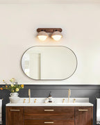 Multi Head Travertine Wall Light – G9 – Travertine, Walnut & Glass
