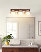 Multi Head Travertine Wall Light – G9 – Travertine, Walnut & Glass