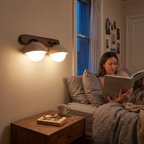 Travertine Wall Light Multi Head in bedroom above bedside table - Gavilo