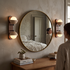Travertine Wall Light Multi Head pair styled in interior - Gavilo