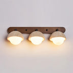 Multi Head Travertine Wall Light – G9 – Travertine, Walnut & Glass