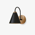 Nordic Wood Wall Light – E27 – Scandinavian – Iron & Wood