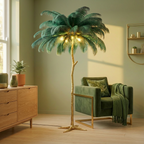 Ostrich Feather Floor Lamp – LED Bulbs Included – Glam Statement
