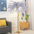 Ostrich Feather Floor Lamp – LED Bulbs Included – Glam Statement