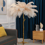 Ostrich Feather Floor Lamp – LED Bulbs Included – Glam Statement