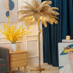 Ostrich Feather Floor Lamp – LED Bulbs Included – Glam Statement