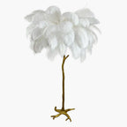 Ostrich Feather Floor Lamp – LED Bulbs Included – Glam Statement