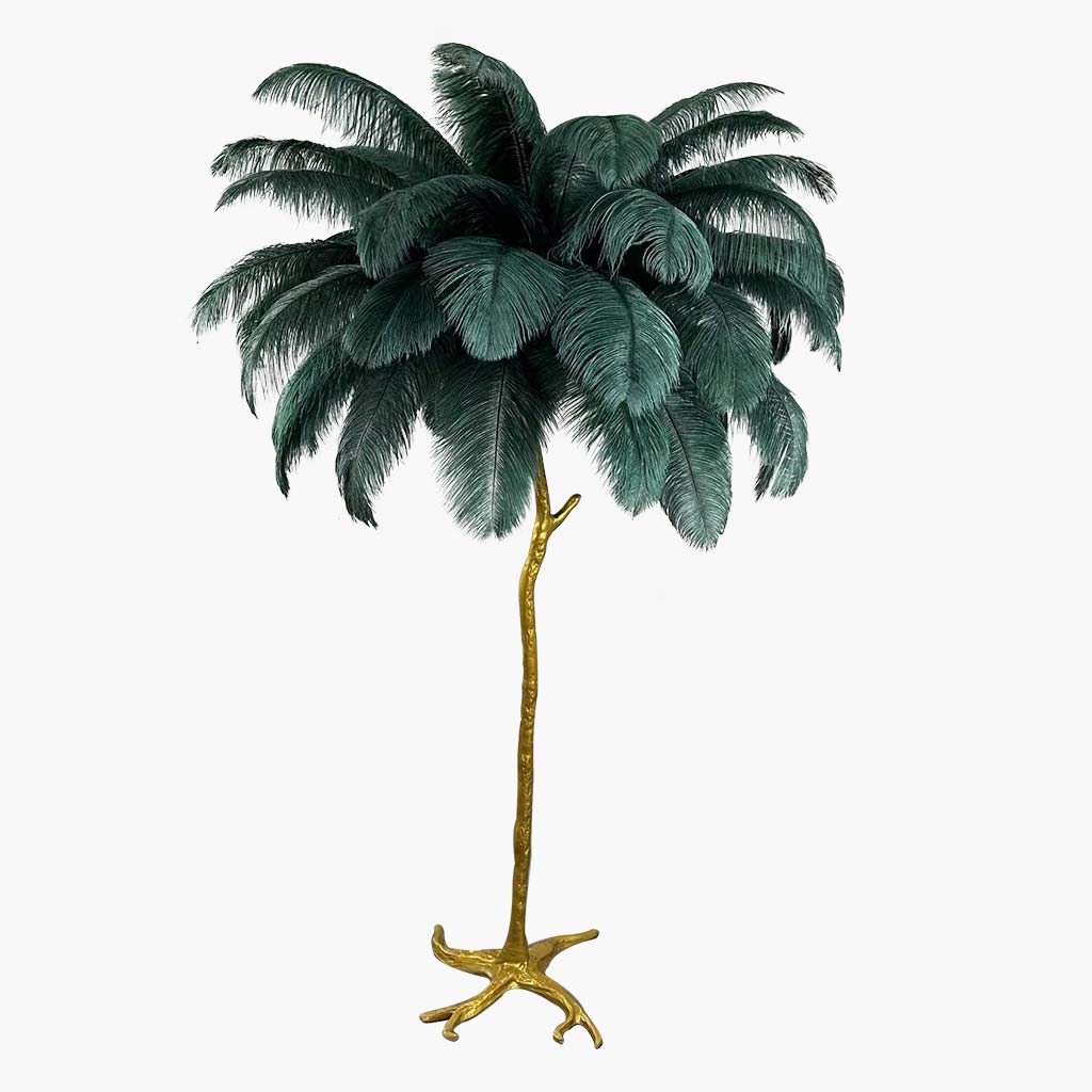 Ostrich Feather Floor Lamp – LED Bulbs Included – Glam Statement