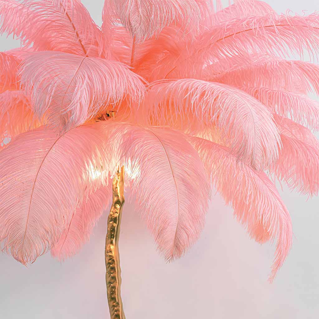 Ostrich Feather Floor Lamp – LED Bulbs Included – Glam Statement