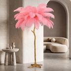 Ostrich Feather Floor Lamp – LED Bulbs Included – Glam Statement