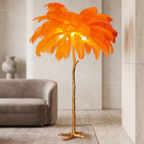 Ostrich Feather Floor Lamp – LED Bulbs Included – Glam Statement