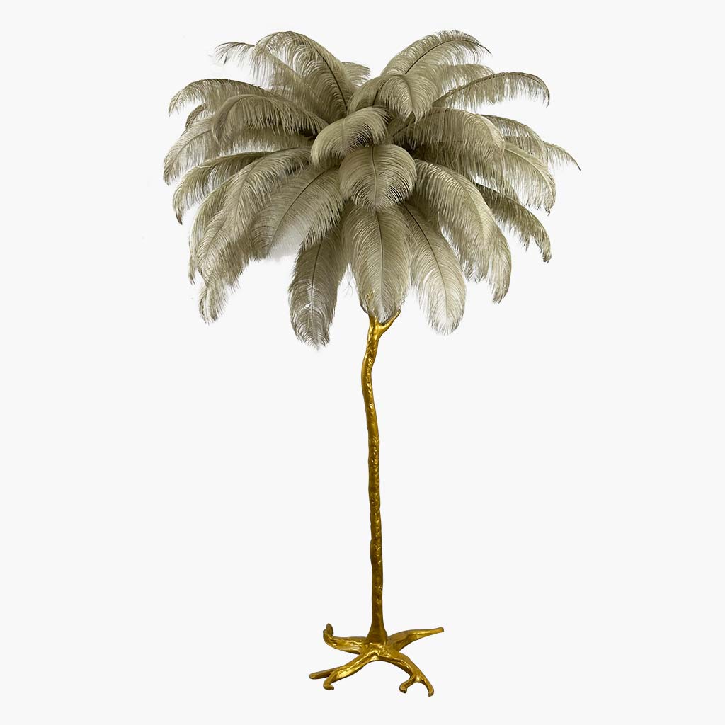 Ostrich Feather Floor Lamp – LED Bulbs Included – Glam Statement