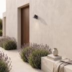 Outdoor Spotlight Wall Light – in a side path of a luxury villa lined with lavender