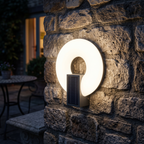 Outdoor Wall Light LED Waterproof detail at night - Ray