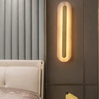 Oval Alabaster Style Wall Light – Integrated LED – Brass
