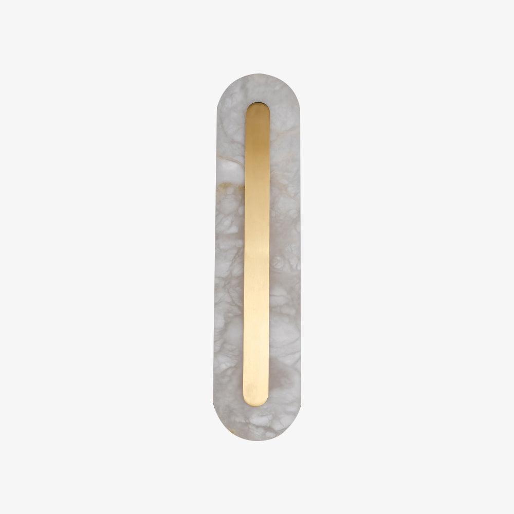 Oval Alabaster Style Wall Light – Integrated LED – Brass
