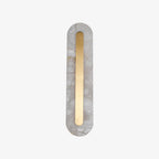 Oval Alabaster Style Wall Light – Integrated LED – Brass