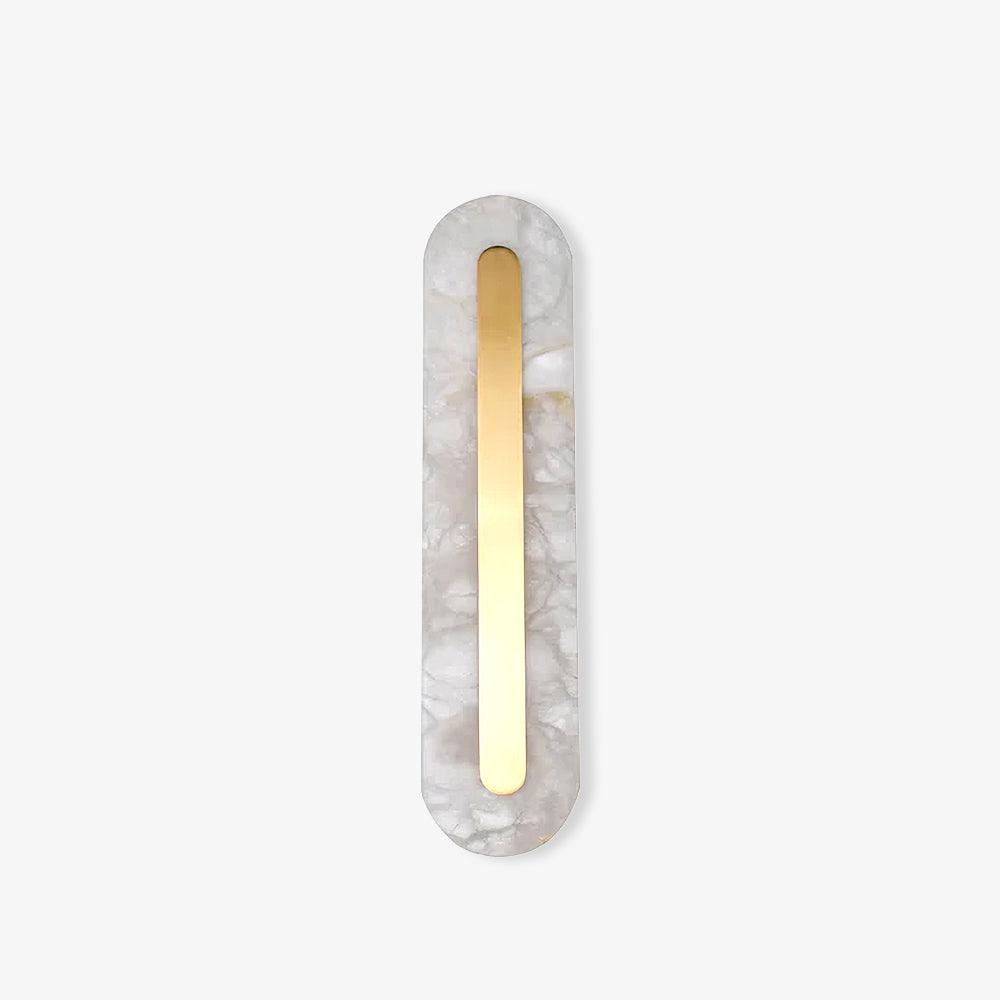 Oval Alabaster Style Wall Light – Integrated LED – Brass