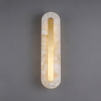 Oval Alabaster Style Wall Light – Integrated LED – Brass