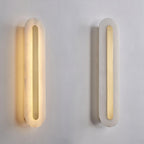Oval Alabaster Style Wall Light – Integrated LED – Brass