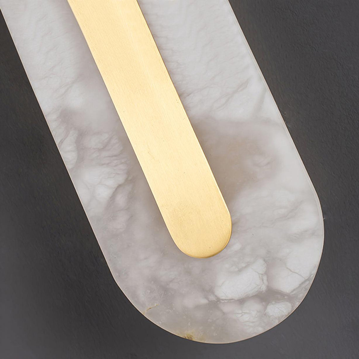 Oval Alabaster Style Wall Light – Integrated LED – Brass