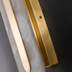 Oval Alabaster Style Wall Light – Integrated LED – Brass