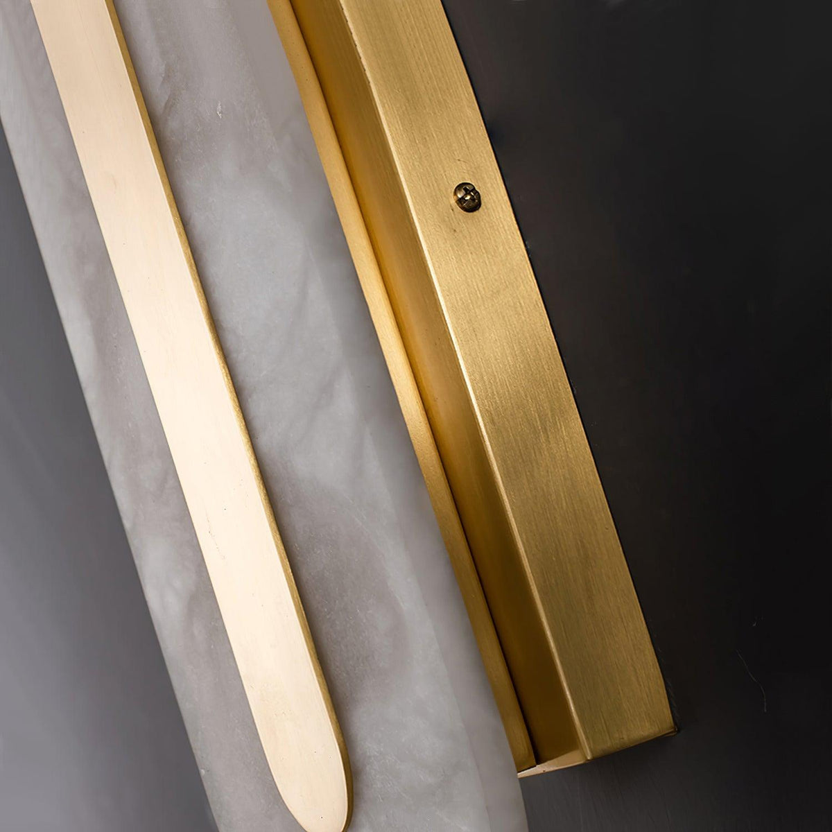 Oval Alabaster Style Wall Light – Integrated LED – Brass