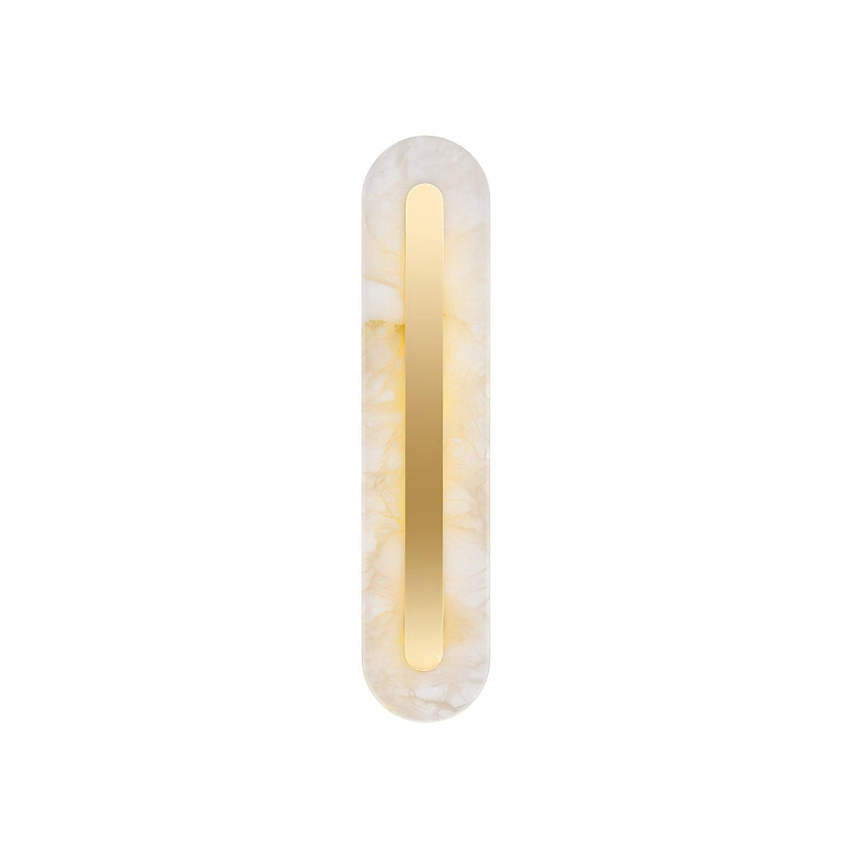Oval Alabaster Style Wall Light – Integrated LED – Brass