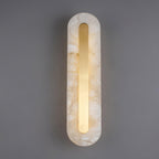 Oval Alabaster Style Wall Light – Integrated LED – Brass