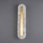 Oval Alabaster Style Wall Light – Integrated LED – Brass