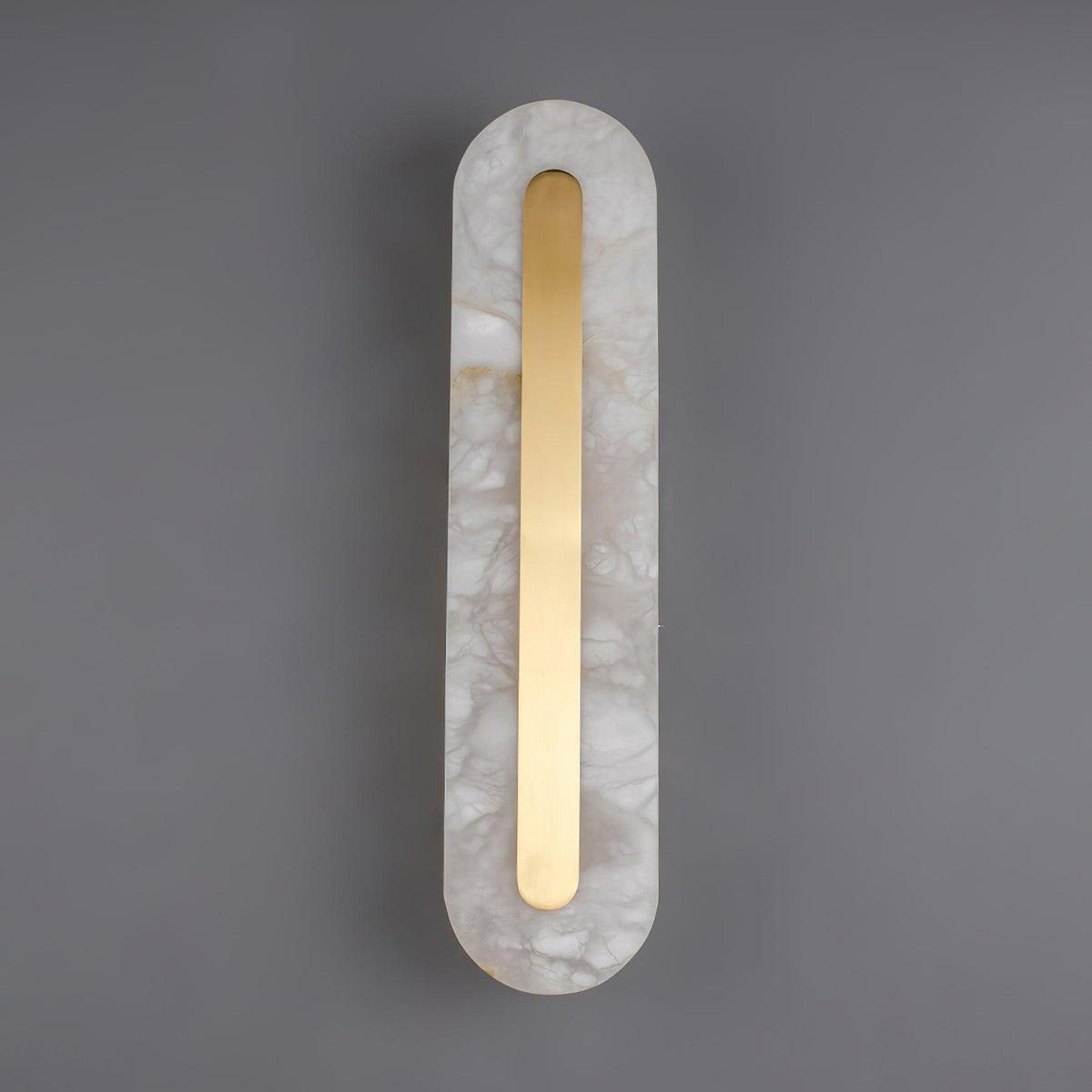 Oval Alabaster Style Wall Light – Integrated LED – Brass