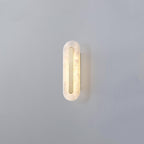 Oval Alabaster Style Wall Light – Integrated LED – Brass