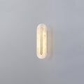 Oval Alabaster Style Wall Light – Integrated LED – Brass