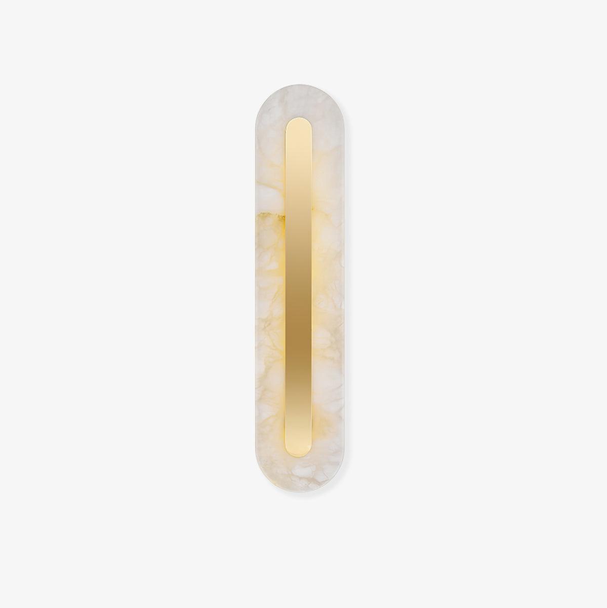 Oval Alabaster Style Wall Light – Integrated LED – Brass