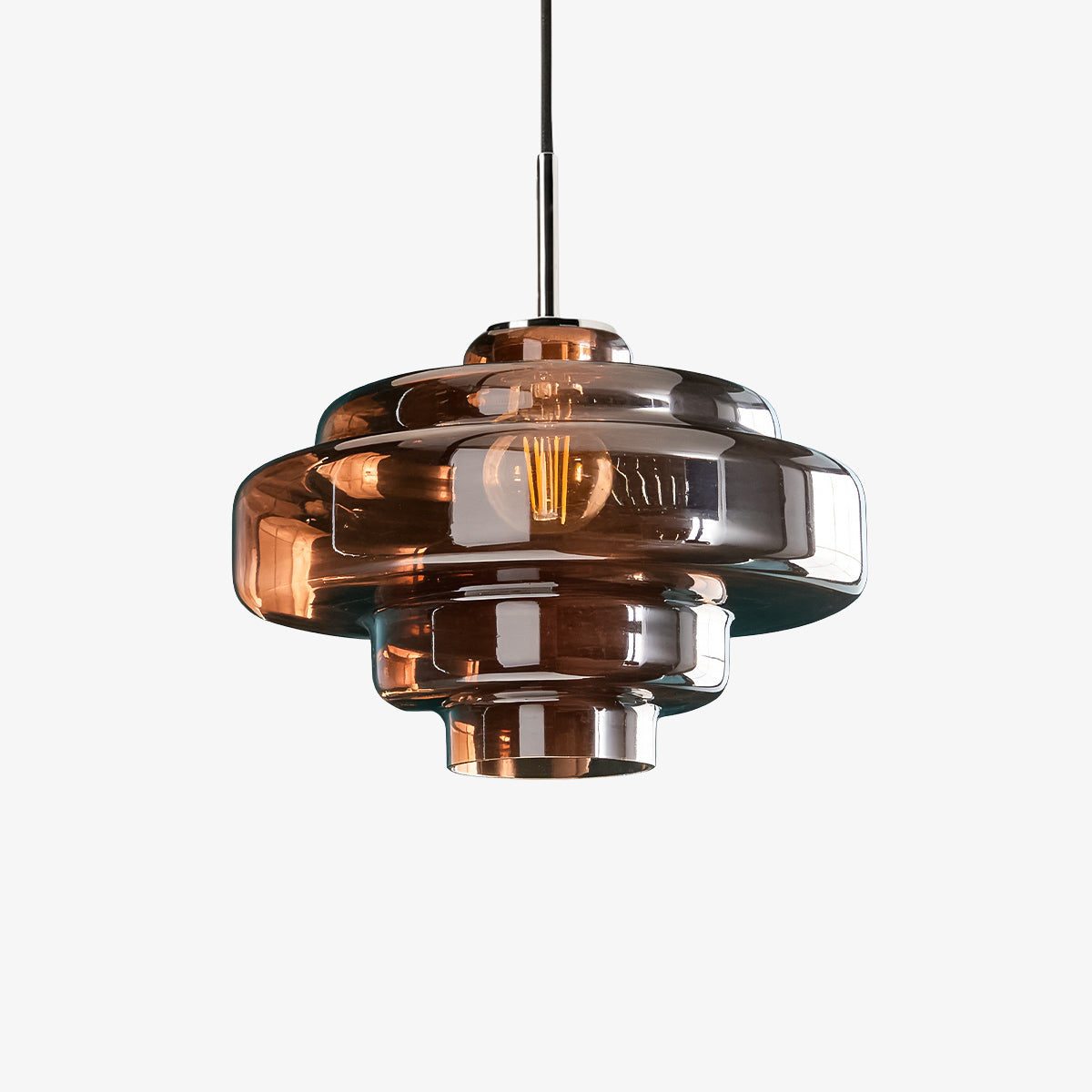 Retro Glass Pendant Light – Retro 70s – Layered Glass – 12 Colours