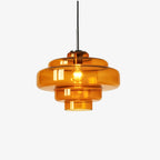 Retro Glass Pendant Light – Retro 70s – Layered Glass – 12 Colours