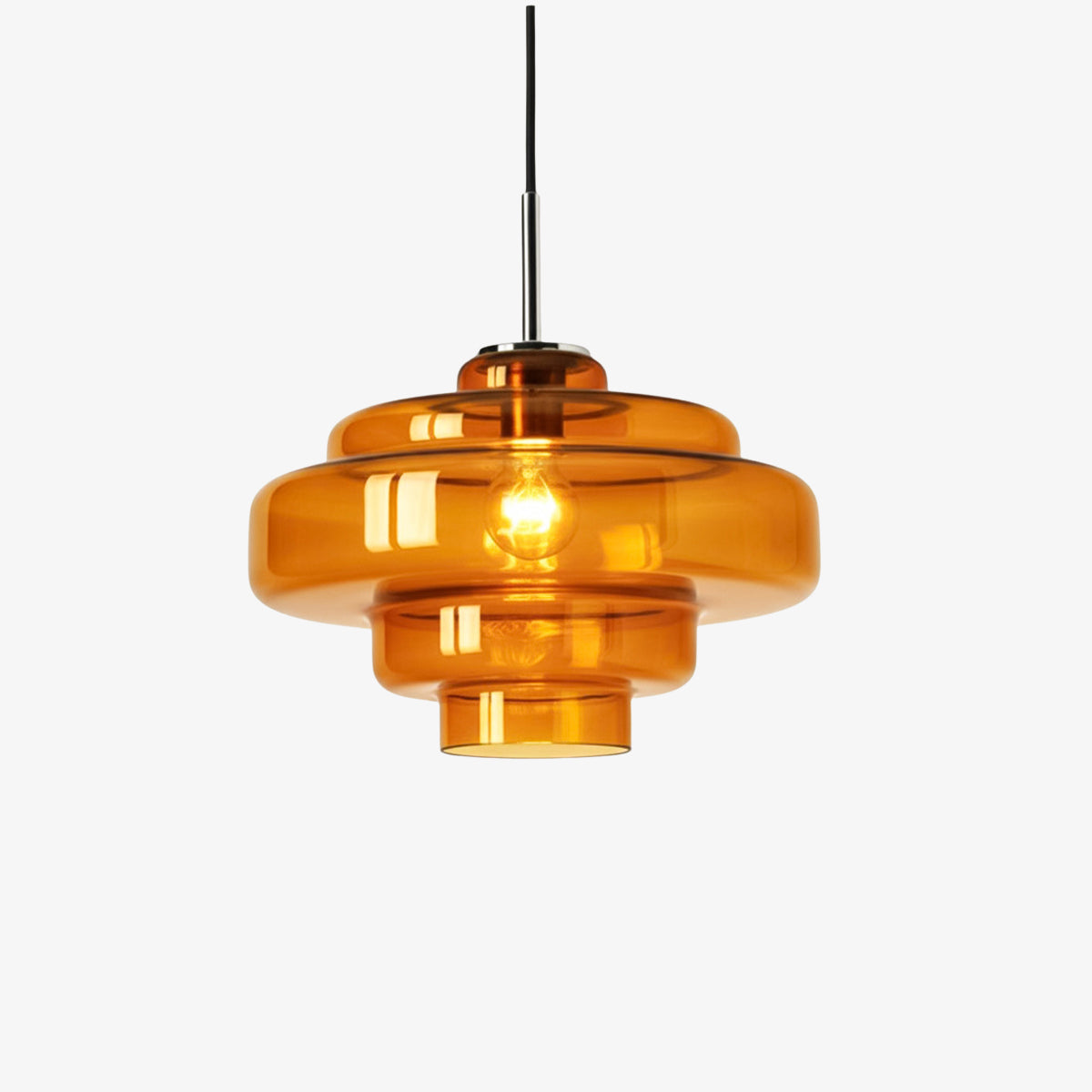 Retro Glass Pendant Light – Retro 70s – Layered Glass – 12 Colours