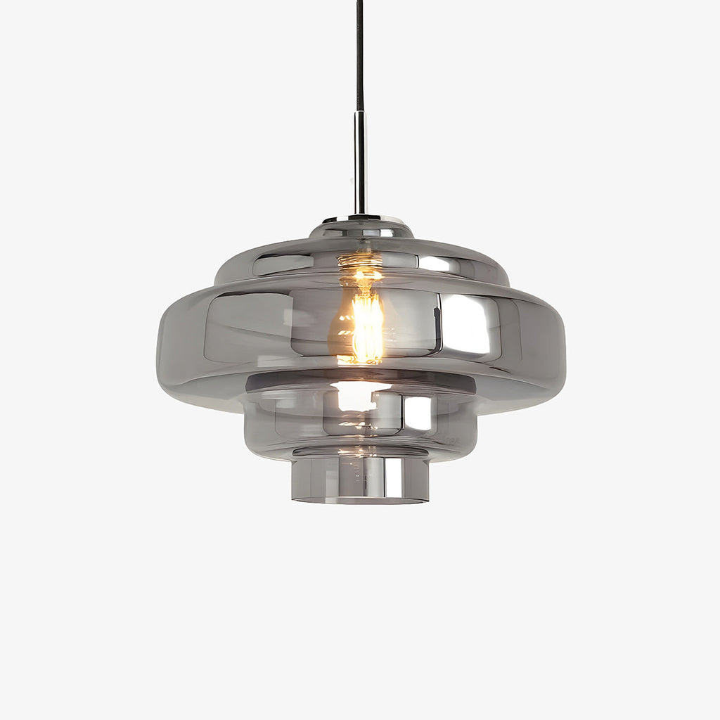Retro Glass Pendant Light – Retro 70s – Layered Glass – 12 Colours