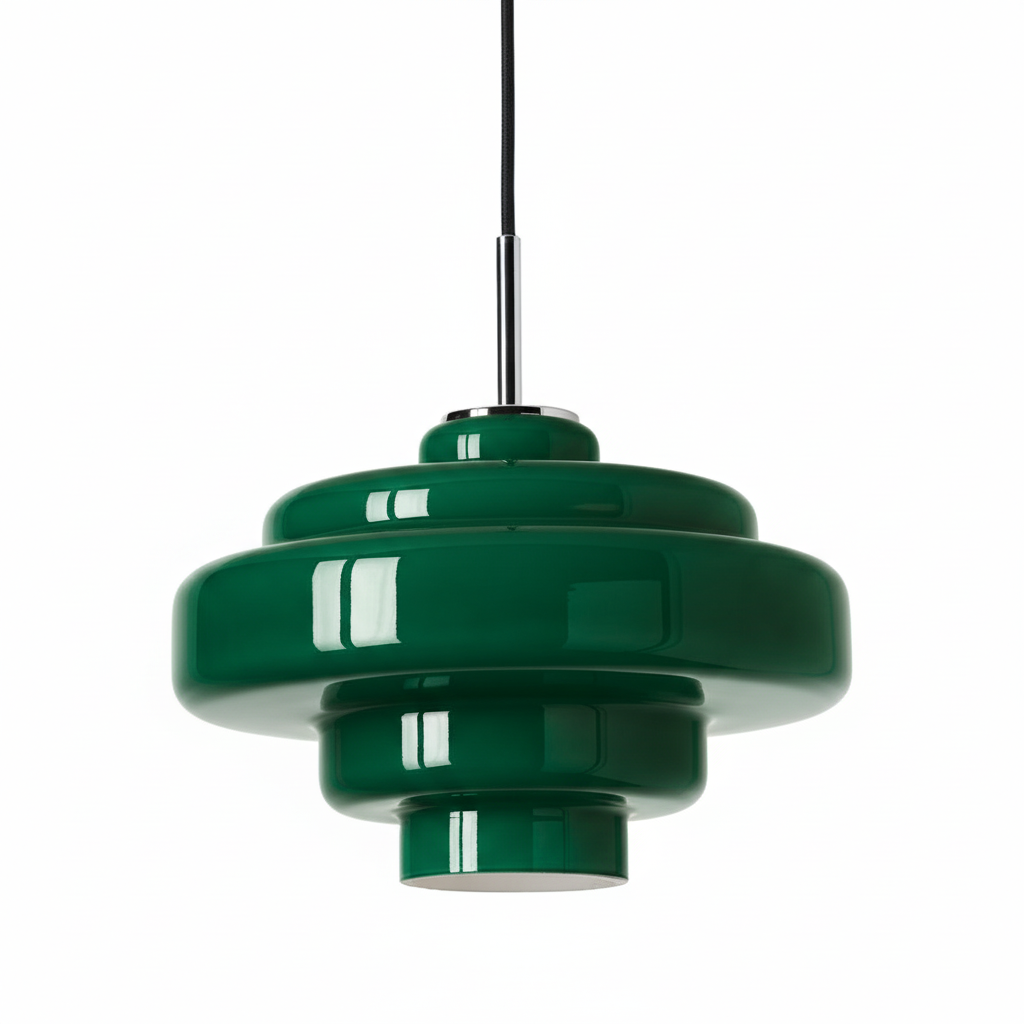 Retro Glass Pendant Light – Retro 70s – Layered Glass – 12 Colours