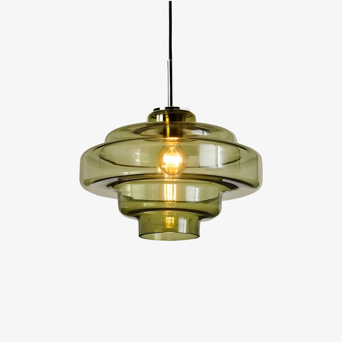 Retro Glass Pendant Light – Retro 70s – Layered Glass – 12 Colours