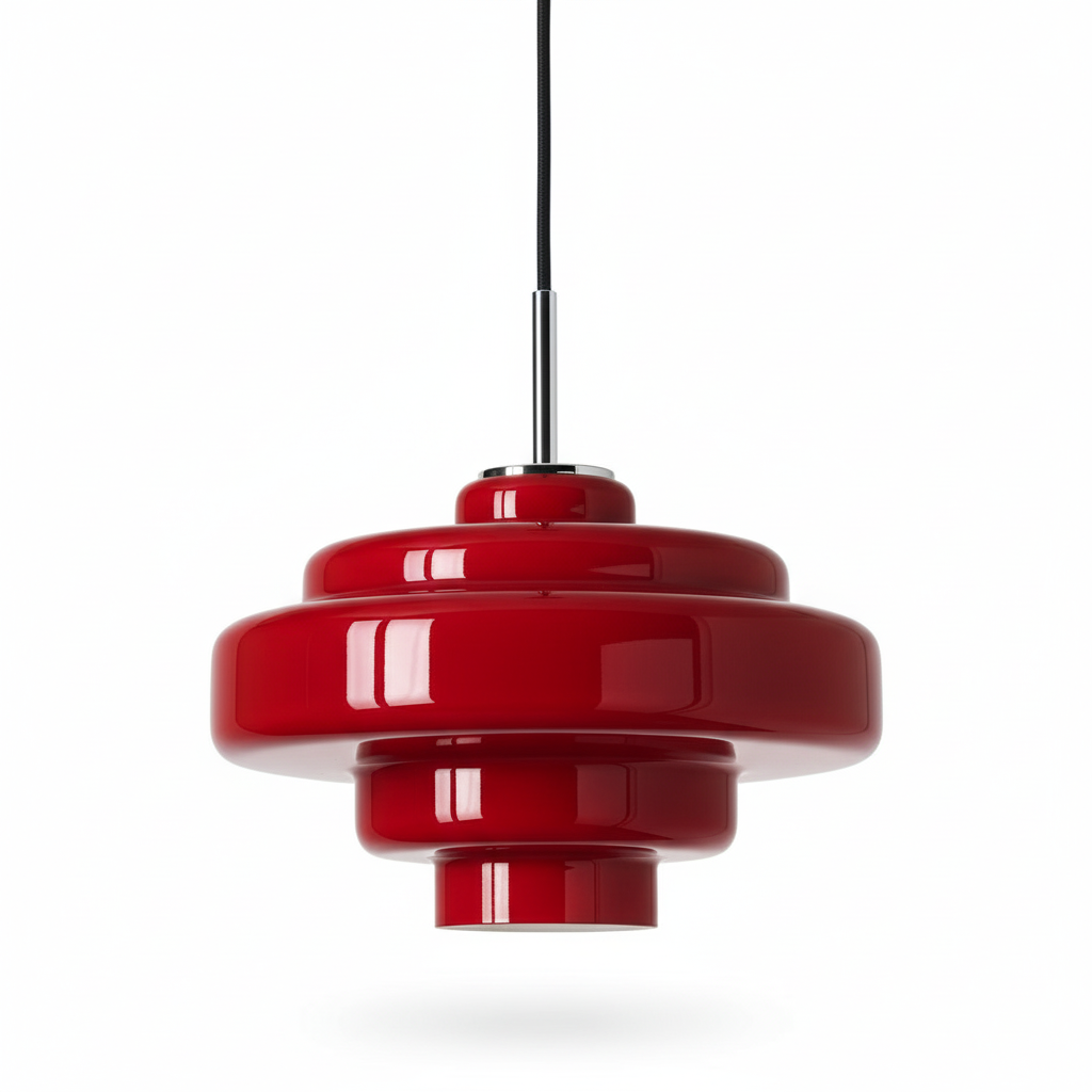 Retro Glass Pendant Light – Retro 70s – Layered Glass – 12 Colours