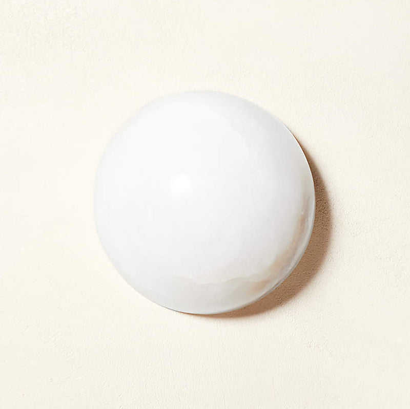 Round Alabaster Wall Light – G9 – Minimalist – Alabaster Disc