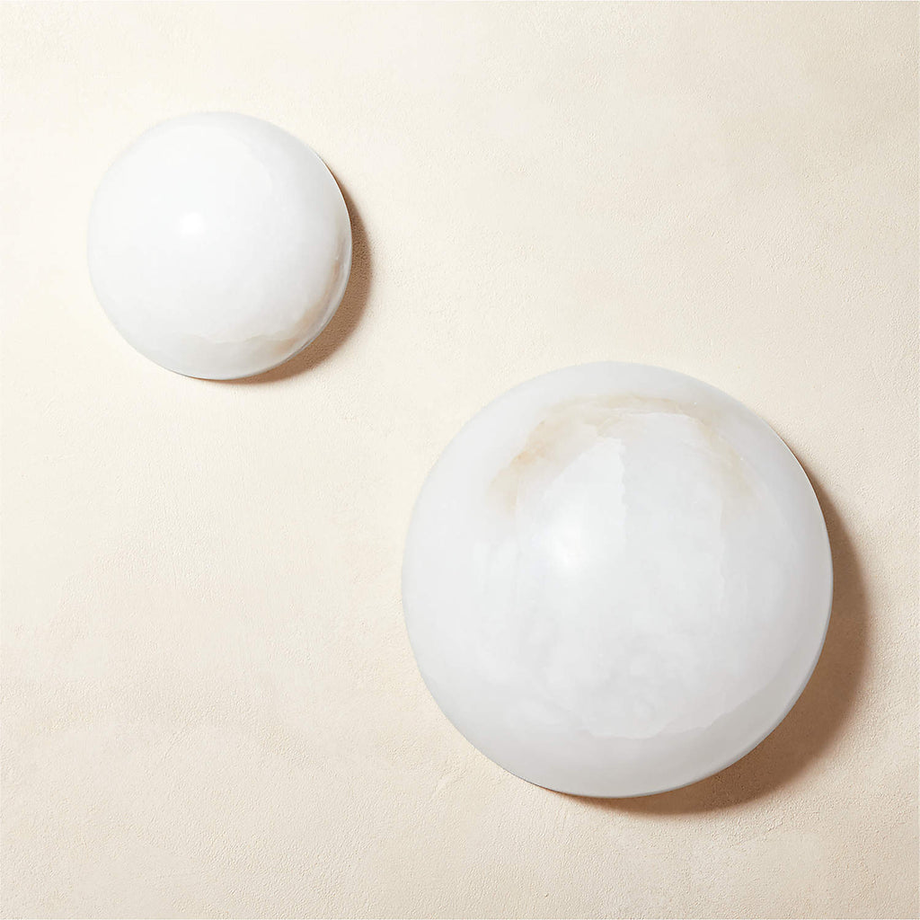 Round Alabaster Wall Light – G9 – Minimalist – Alabaster Disc