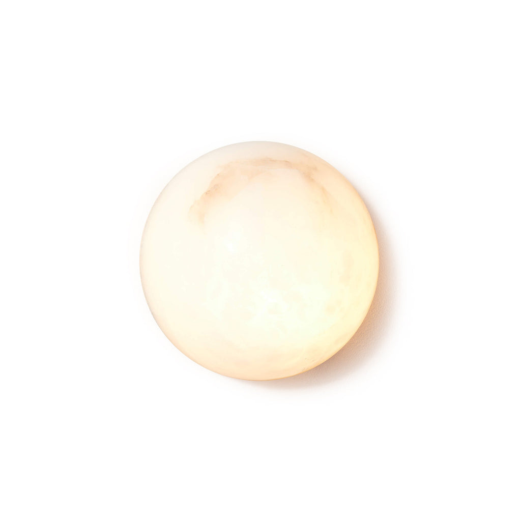 Round Alabaster Wall Light – G9 – Minimalist – Alabaster Disc